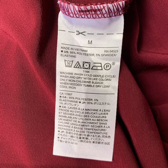 Banana Republic Women's Burgundy Long Sleeve Wrap Blouse - Picture 6 of 6